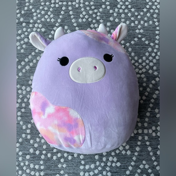 Squishmallows Other - Squishmallows NEW 16” Tie Dye purple SURI Cow Valentines Day Gift Present Girls